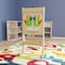 Flash Furniture Bright Beginnings Commercial Double Sided Wooden Free-Standing STEAM Easel, Storage Tray, Acrylic Paint Window - Holds Two Accessory Panels, Natural MK-ME03669-GG - alternate 2